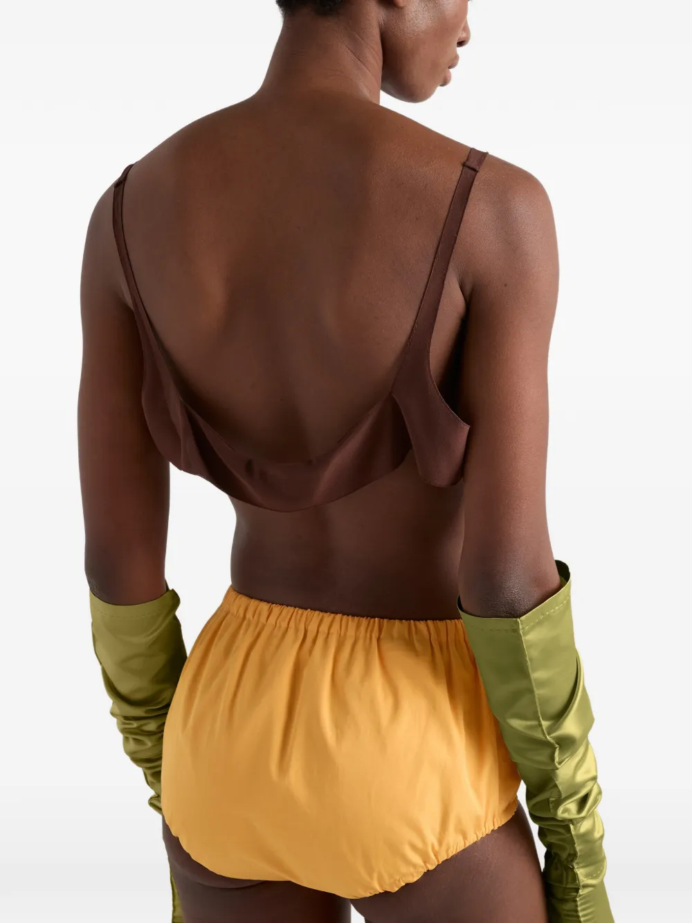 Prada Popeline shorts Geel