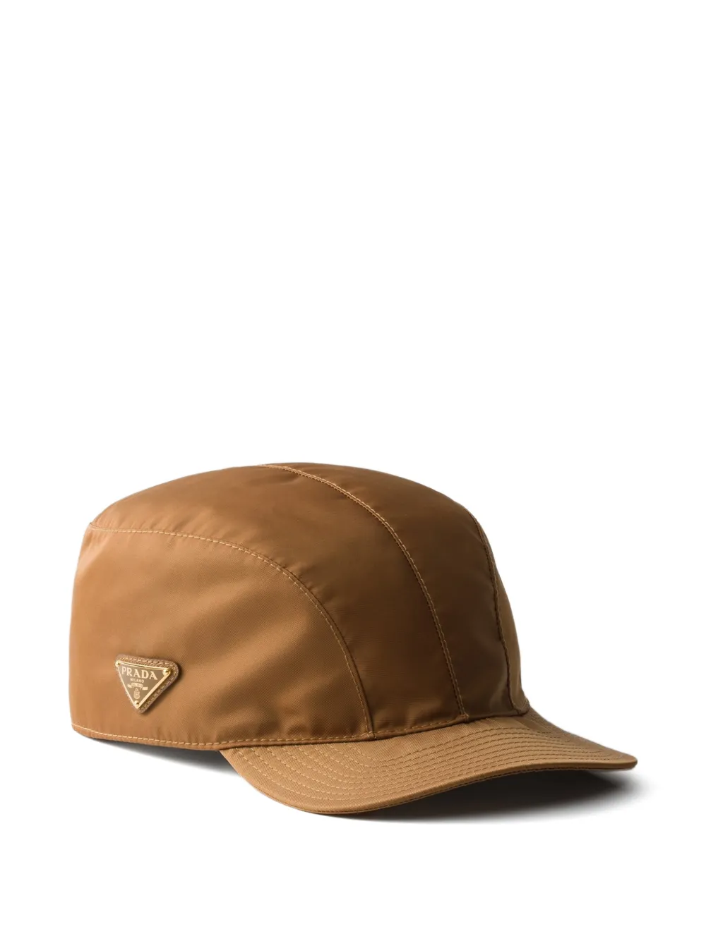 Prada Re-nylon Baseball Cap In Brown
