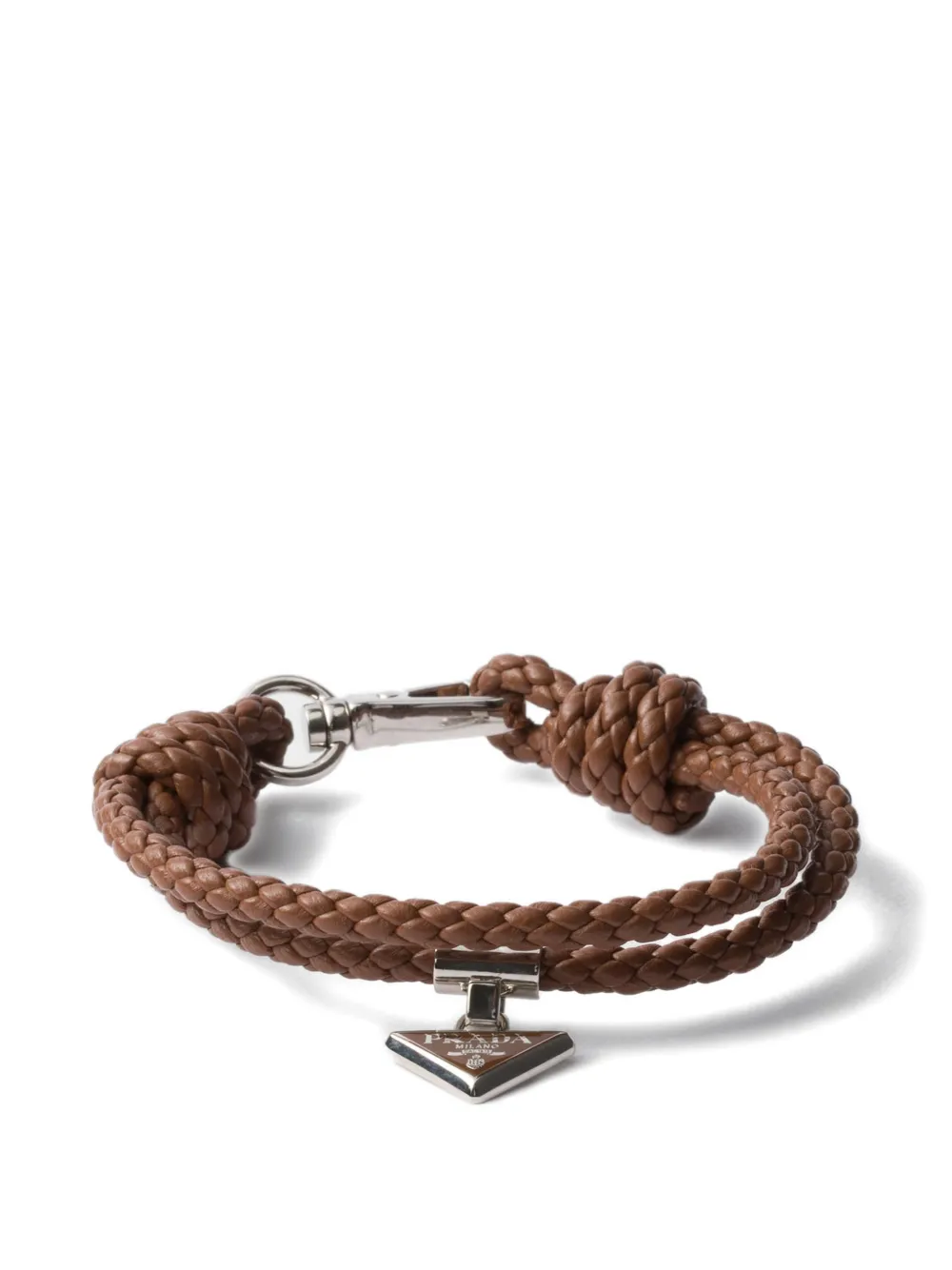 Prada nappa leather bracelet - Marrone
