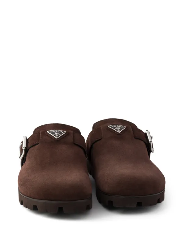 Prada ブラウン ベルベット ミュール Prada Suede Mules | Brown | FARFETCH CA