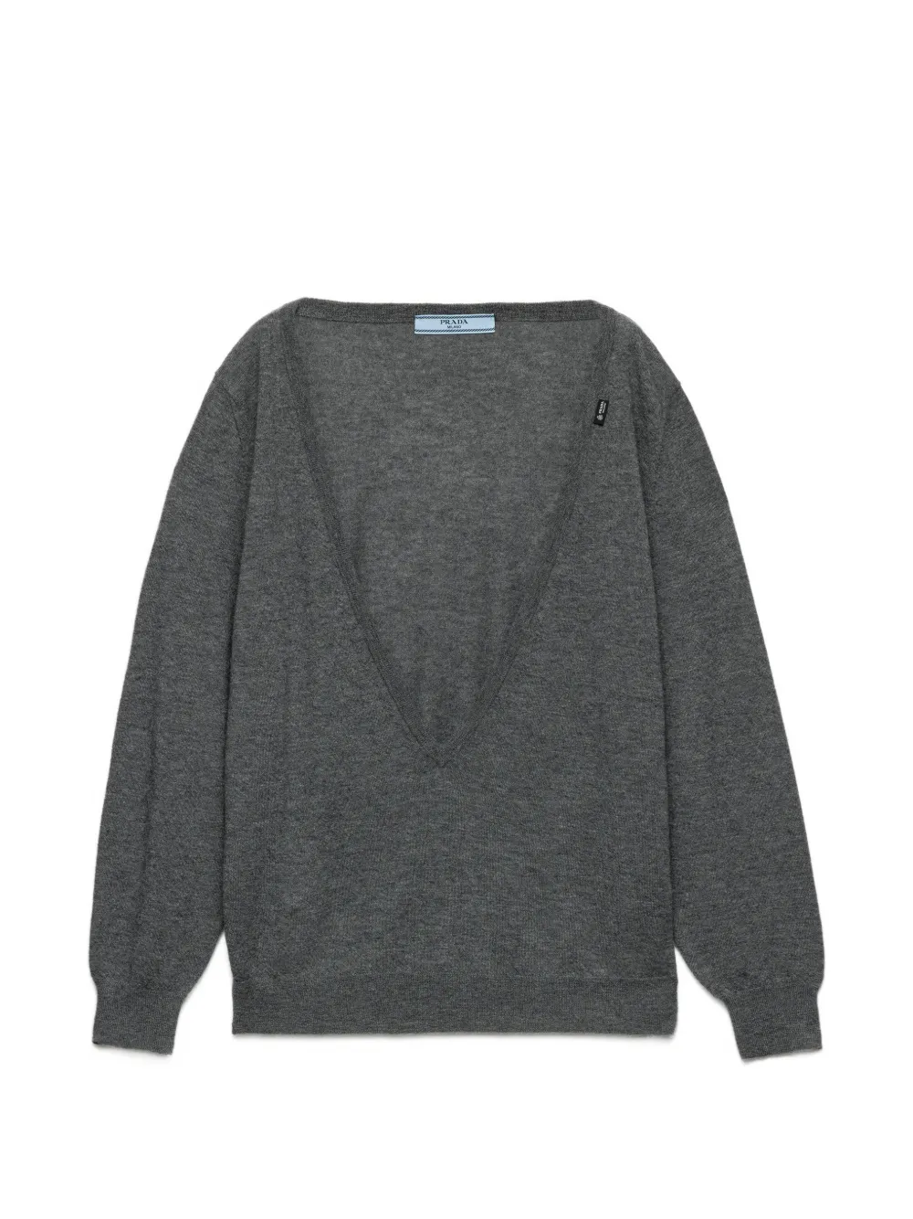 Prada cashmere V-neck sweater - Grau