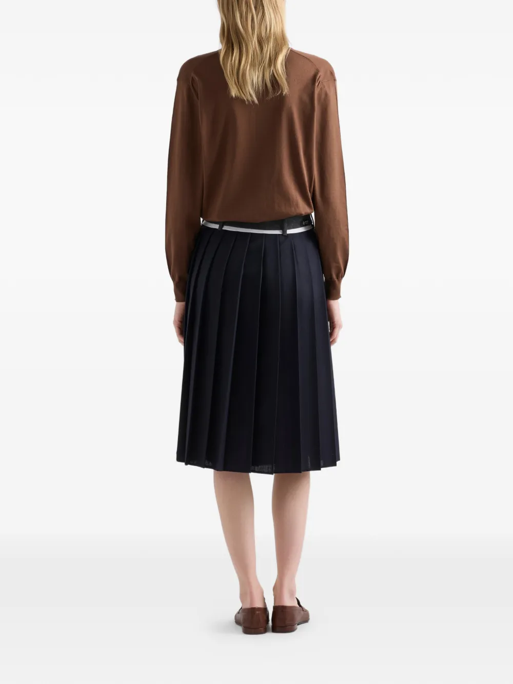 Prada Zijden poloshirt Bruin