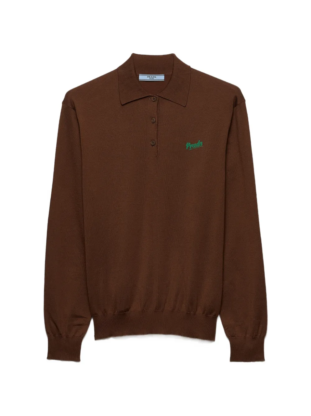 Prada silk polo shirt - Braun