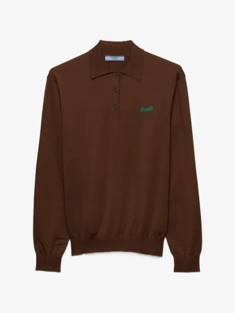 Prada silk polo shirt