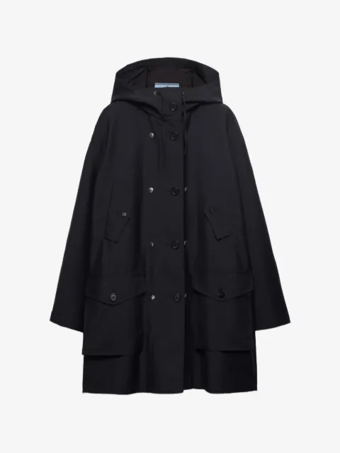 Prada single-breasted mohair and Re-Nylon coat