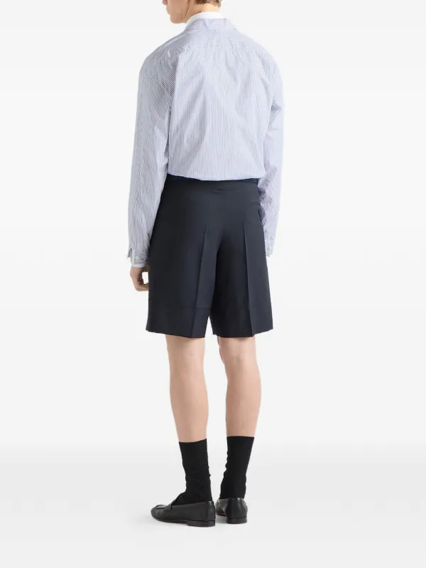 Prada Cotton Zipper Shirt | White | FARFETCH AO