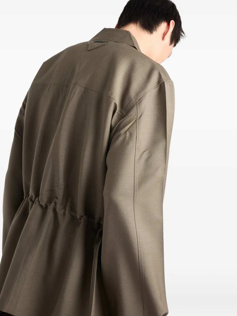 Prada Mohair en wollen safari jack Bruin