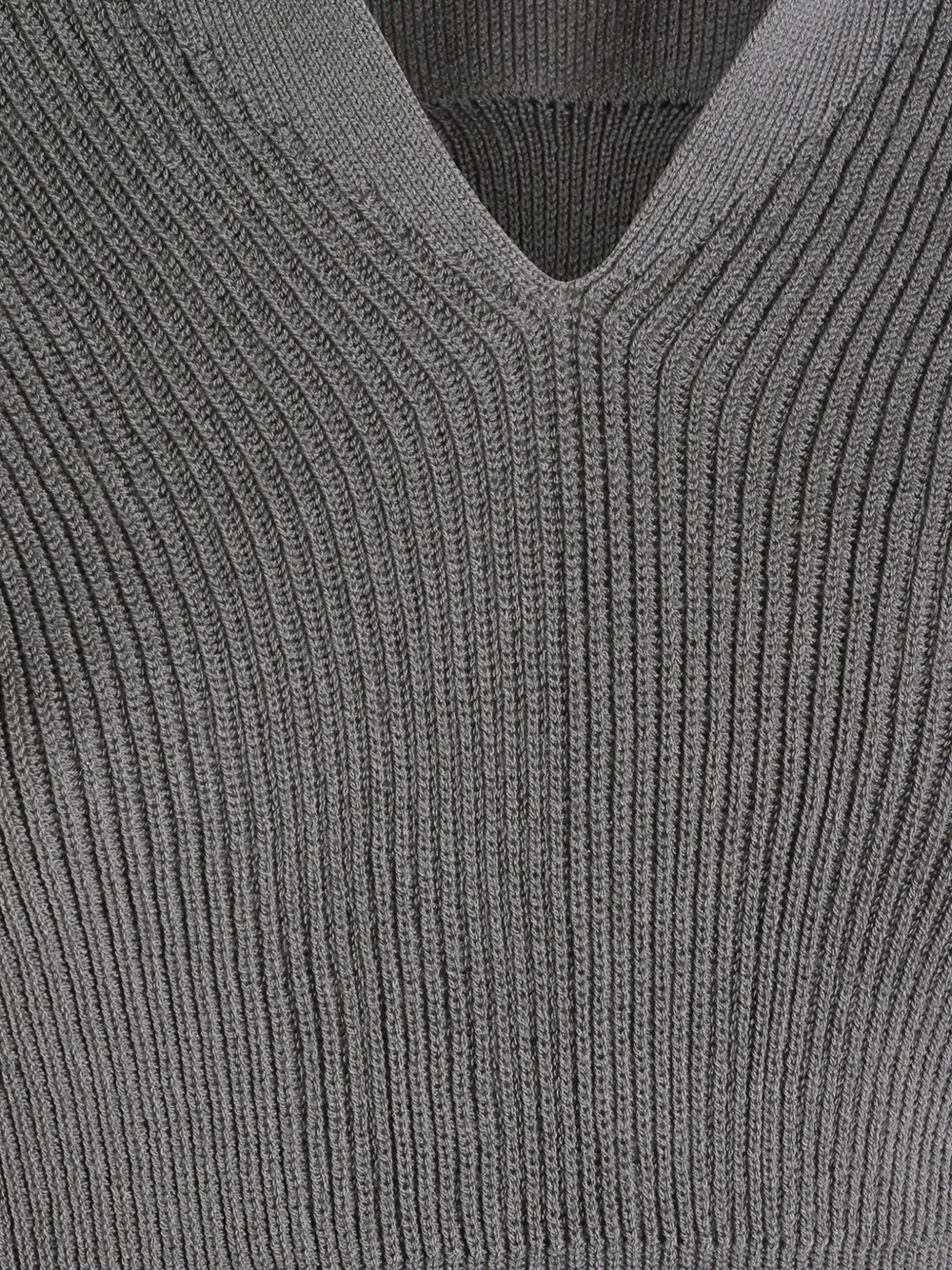 Rick Owens Geribbelde trui met V-hals Grijs
