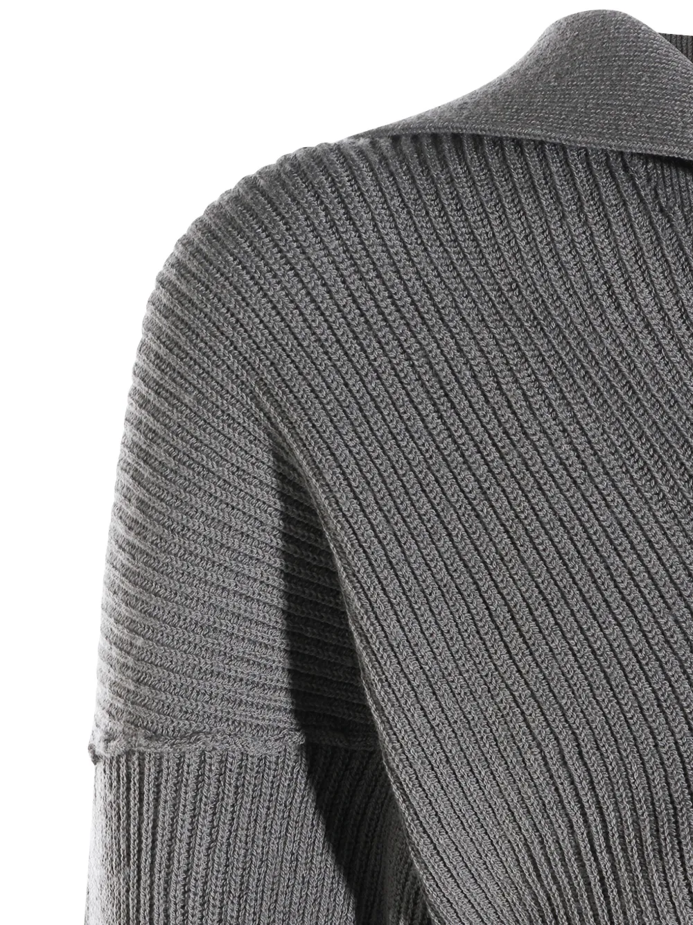 Rick Owens Geribbelde trui met V-hals Grijs