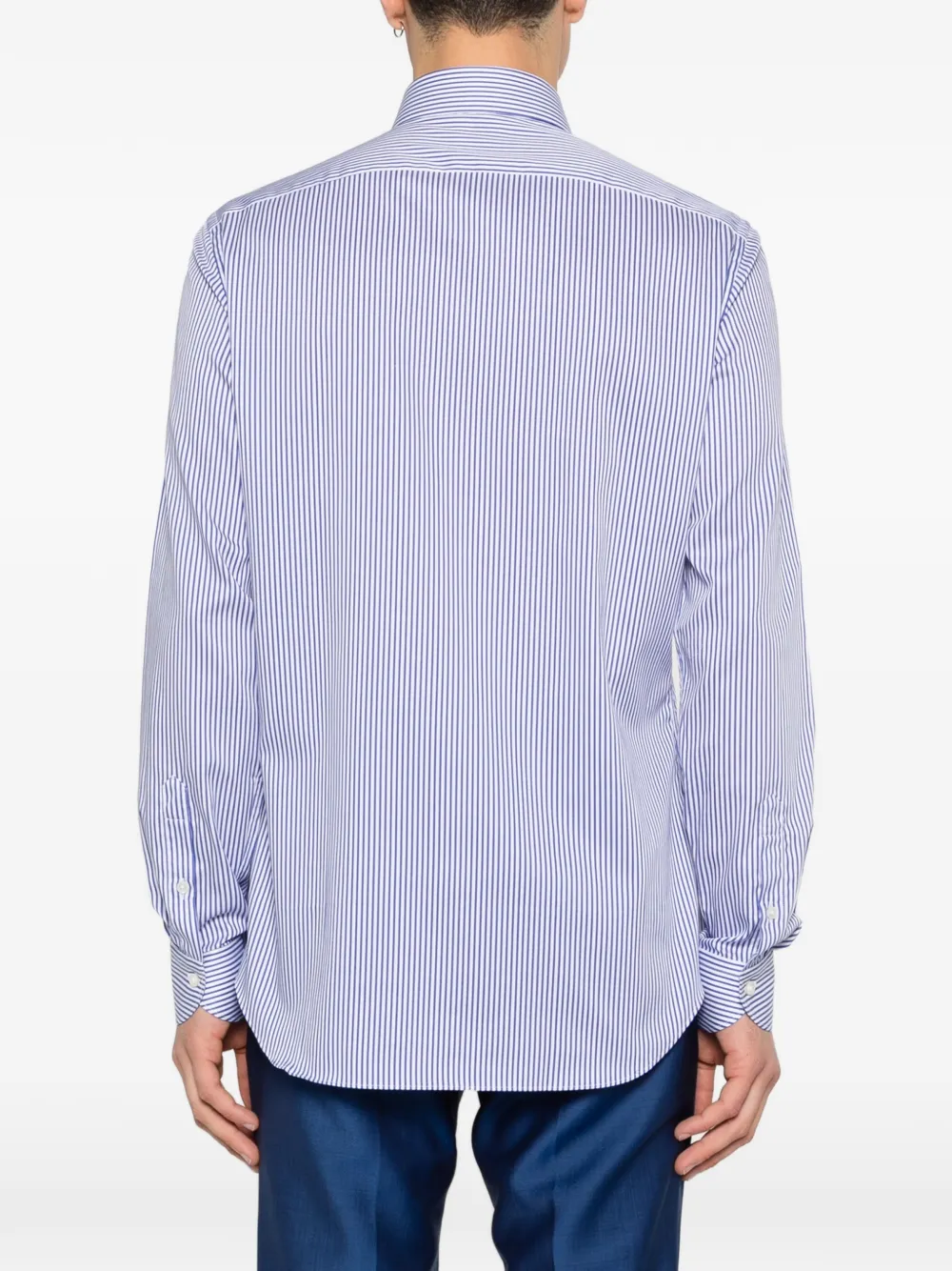 Xacus overhemd met striksluiting Blauw