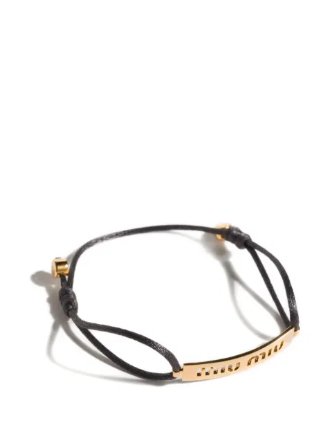 Miu Miu metal and cord bracelet