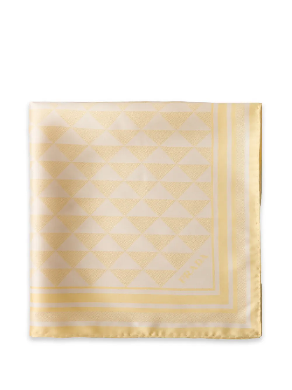Prada jacquard silk scarf 55x55 - Giallo