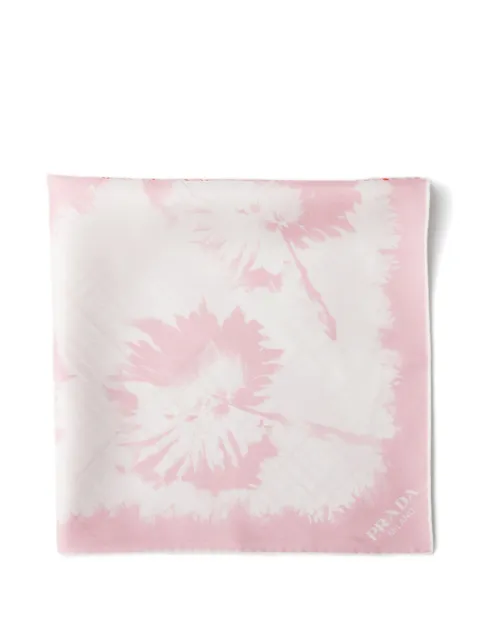 Prada printed silk twill scarf