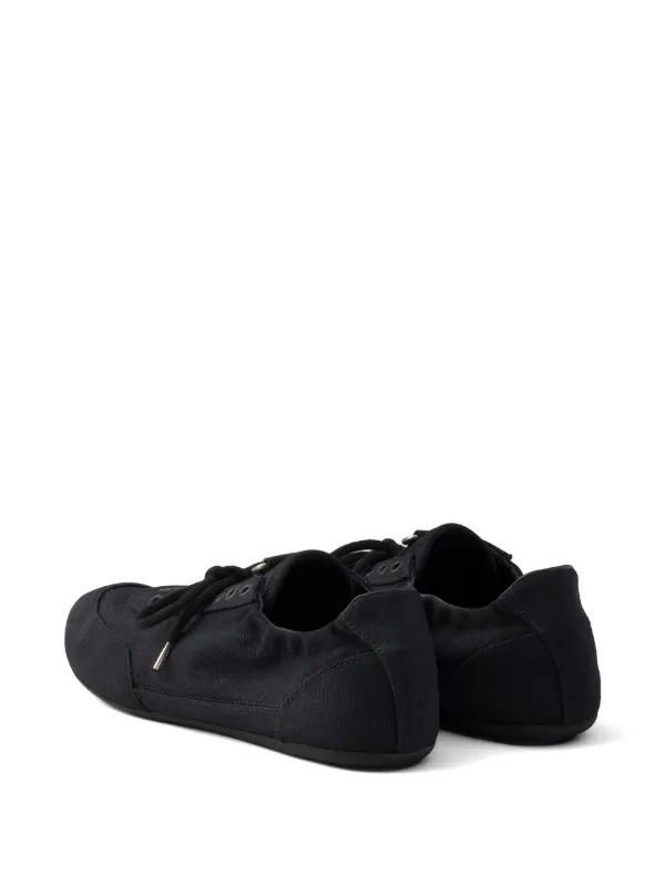 Prada Collapse Canvas Sneakers | Black | FARFETCH JO