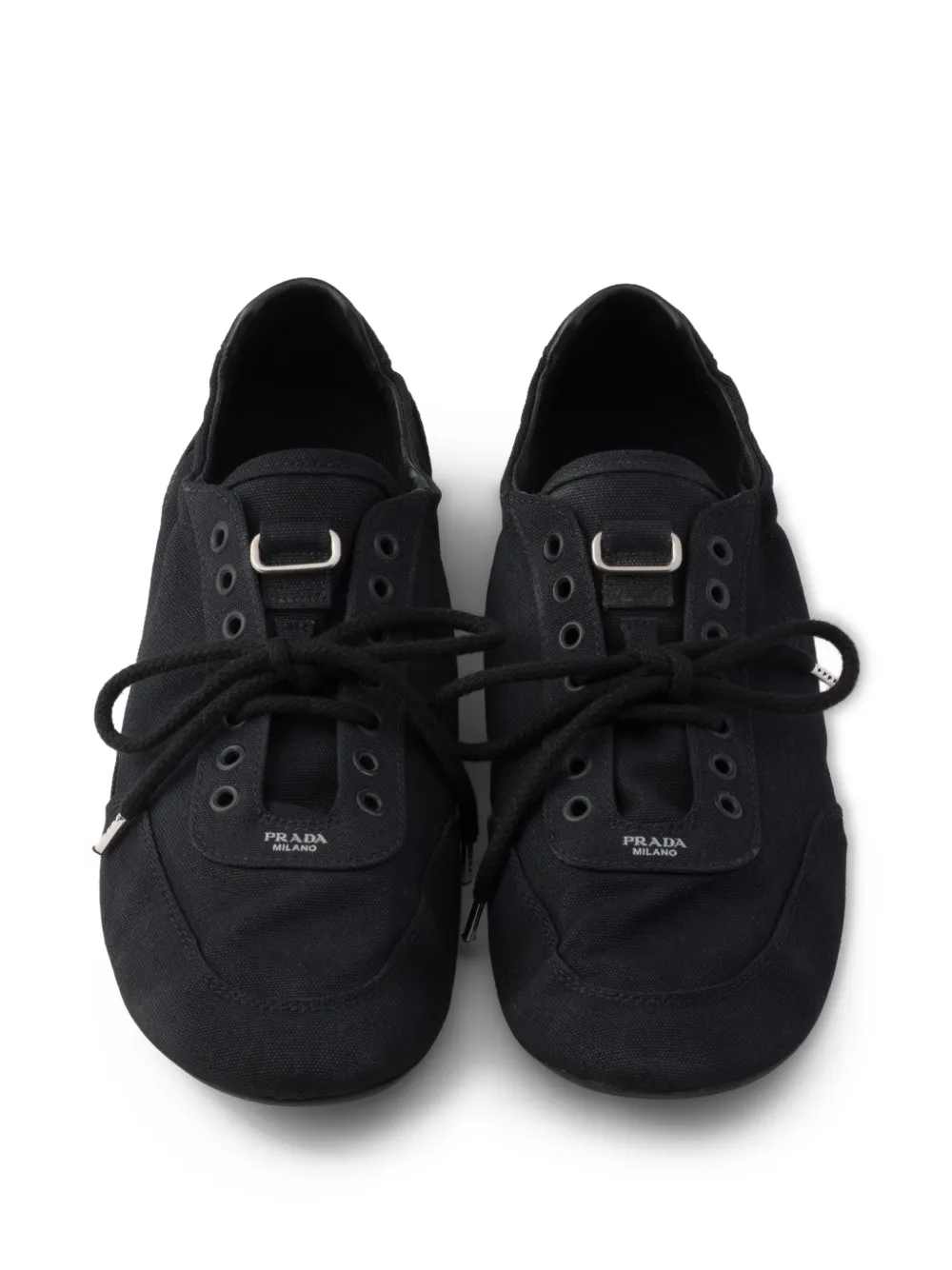 Prada collapse canvas sneakers Zwart