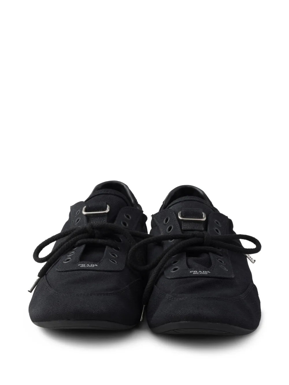 Prada collapse canvas sneakers Zwart
