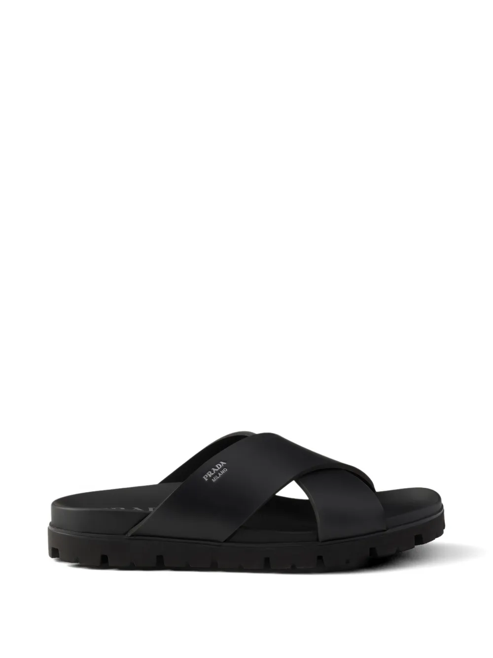 Prada - crisscross rubber slides - heren - polyethyleen vinyl acetaat (peva)/polyethyleen vinyl acetaat (peva)/polyethyleen vinyl acetaat (peva)