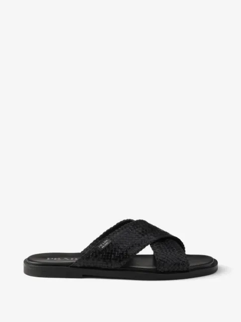 Prada crisscross slides