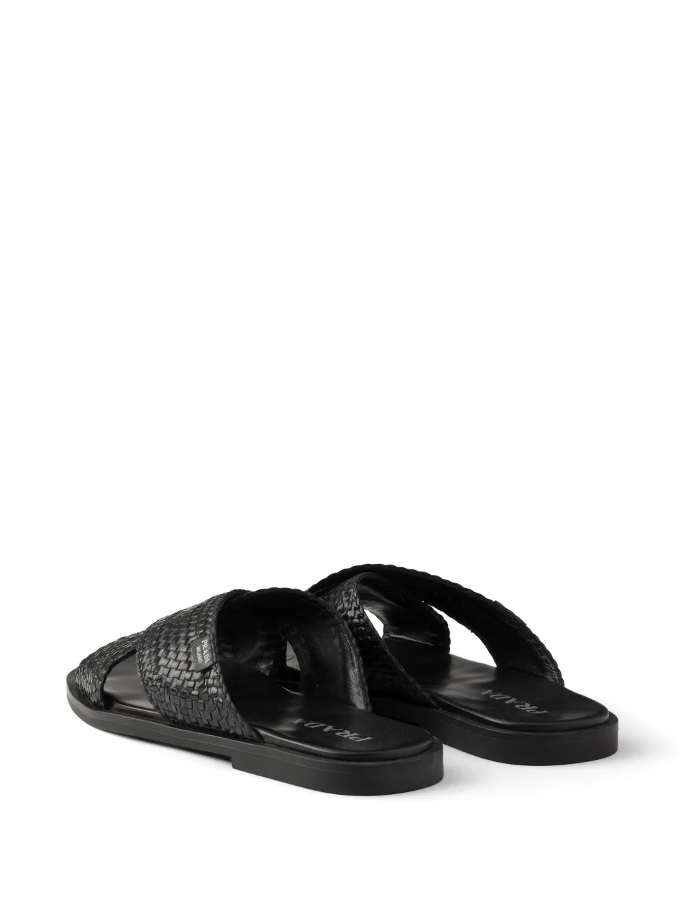 Prada crisscross slides Zwart