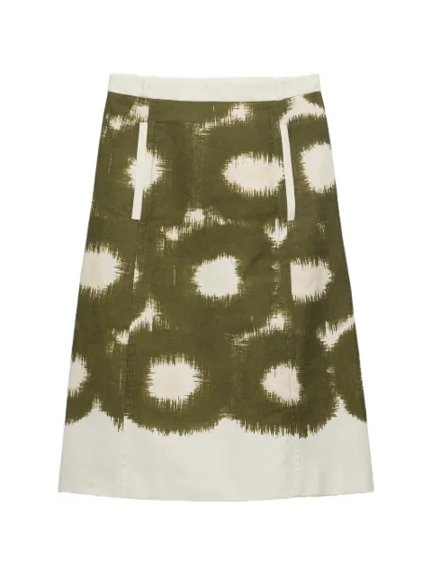 Prada printed canvas skirt