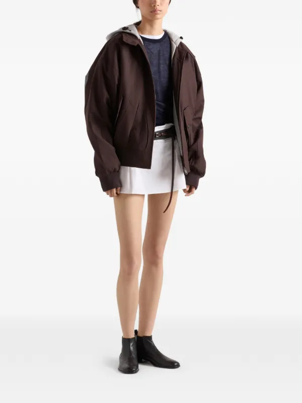 ✨PRADAカシミア100%革製エルボーパッチのお洒落なセーターお値下げしました Prada カシミア＆シルク セーター | ブルー | FARFETCH JP