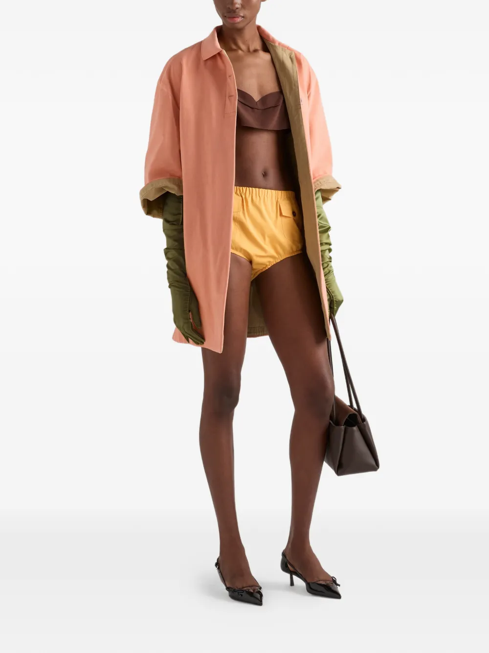 Prada Old piqué jas Oranje