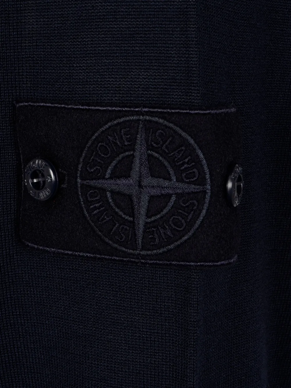  Stone Island Logo-patch Crew-neck Sweater - Blue 