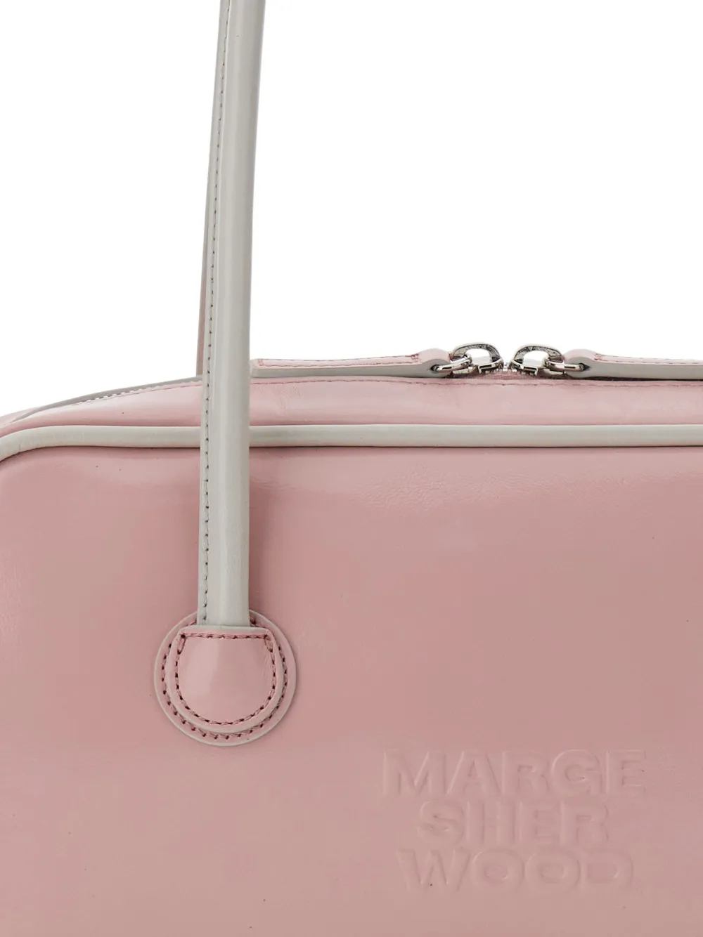 Marge Sherwood Leren schoudertas met gekreukt effect Roze