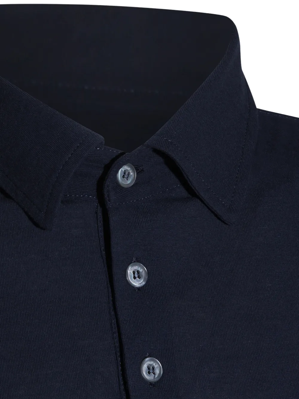 Zanone Button-up poloshirt Blauw