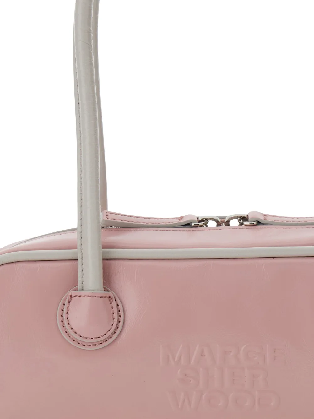 Marge Sherwood Piping mini-schoudertas met reliëf Roze