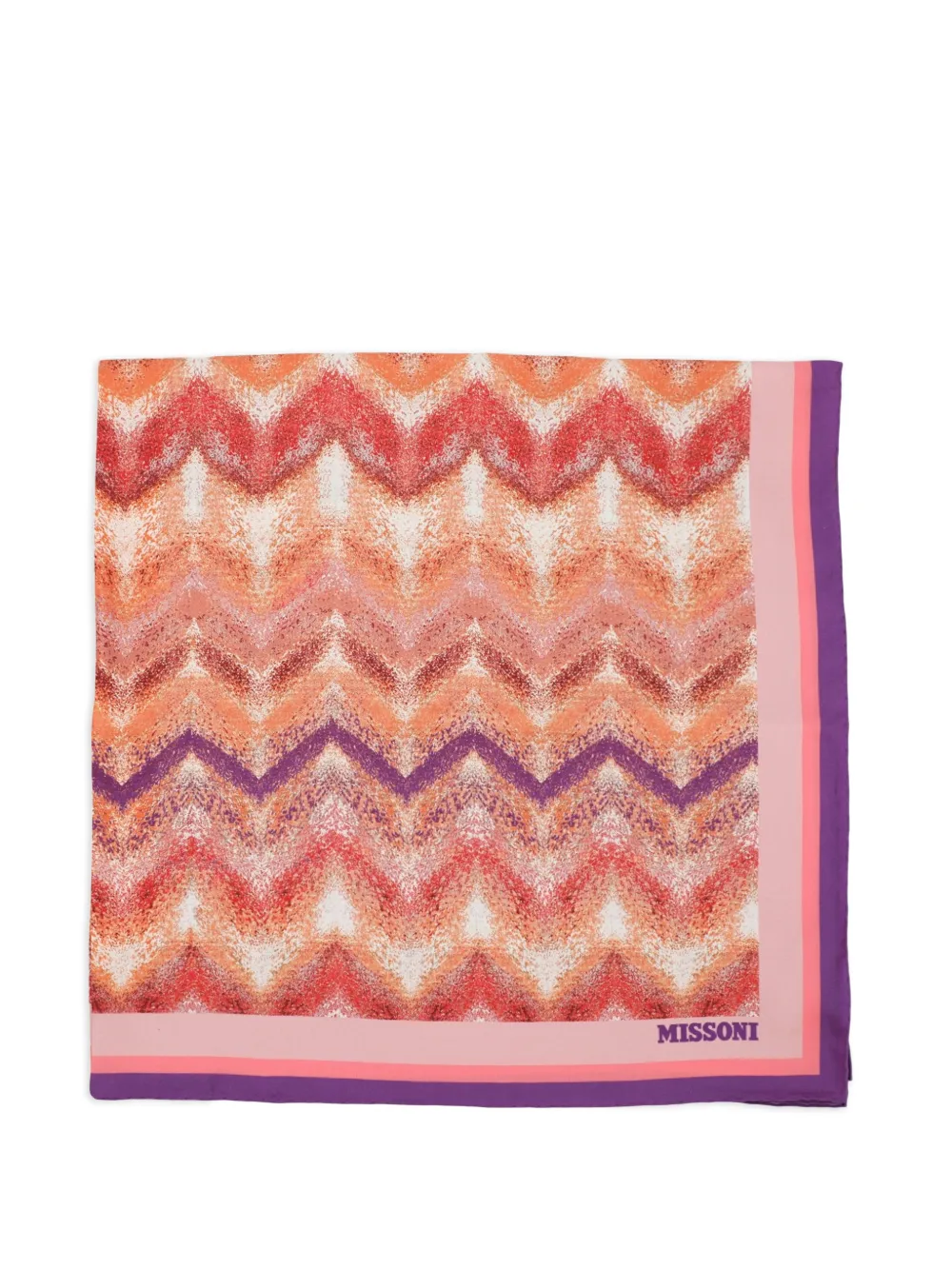 Missoni Foulard con motivo a zig zag - Rosa