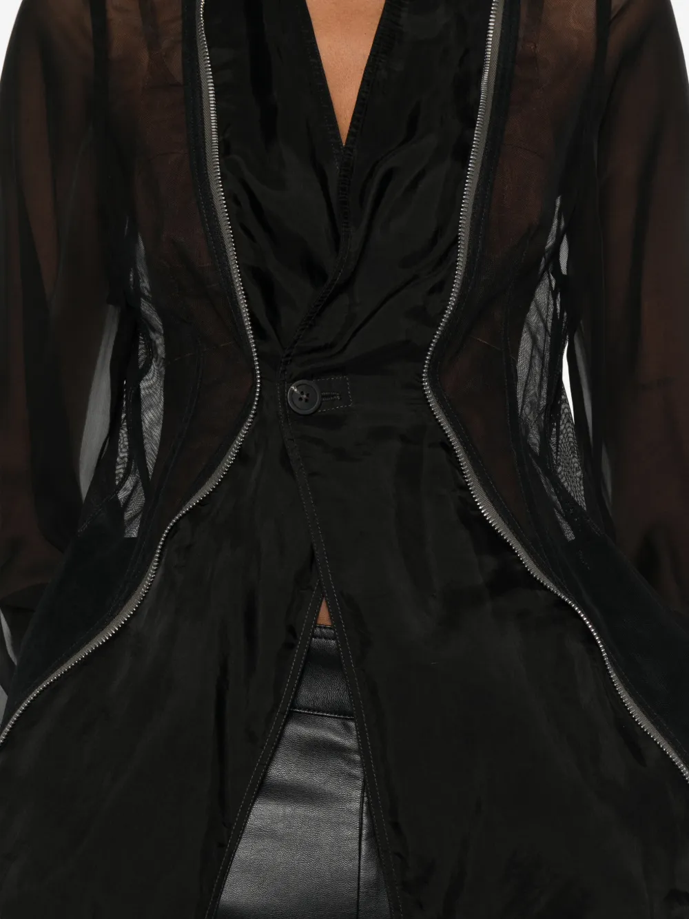 Rick Owens Jack met ritsdetail Zwart