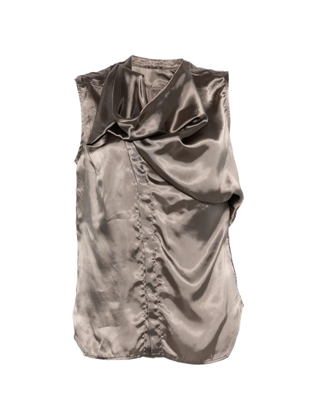 Rick Owens ruffled top - Marrone