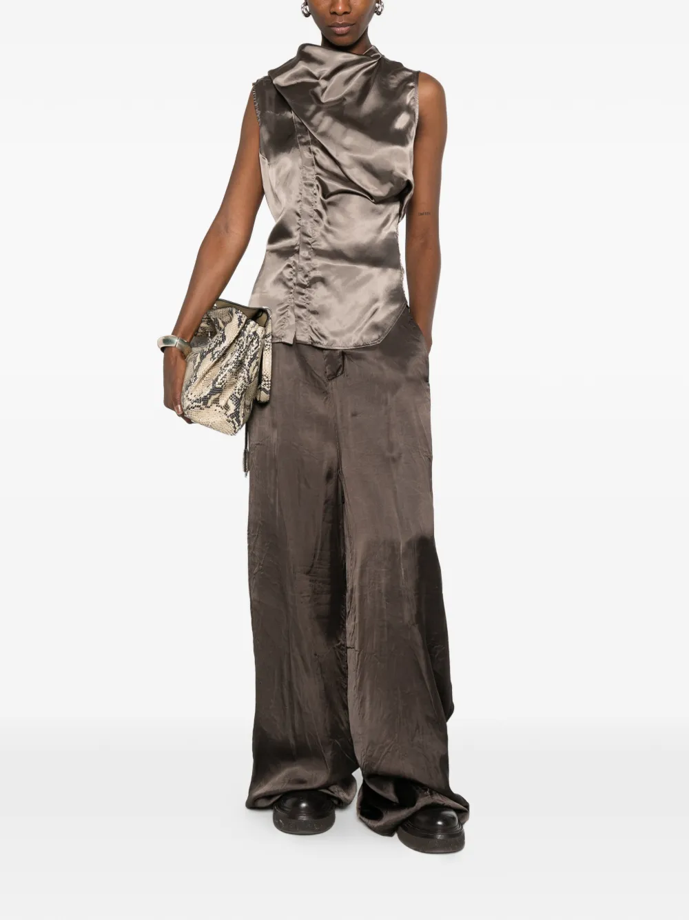 Rick Owens Flared broek Bruin