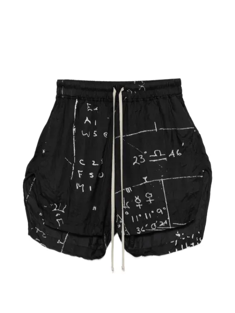 Rick Owens drawstring printed shorts
