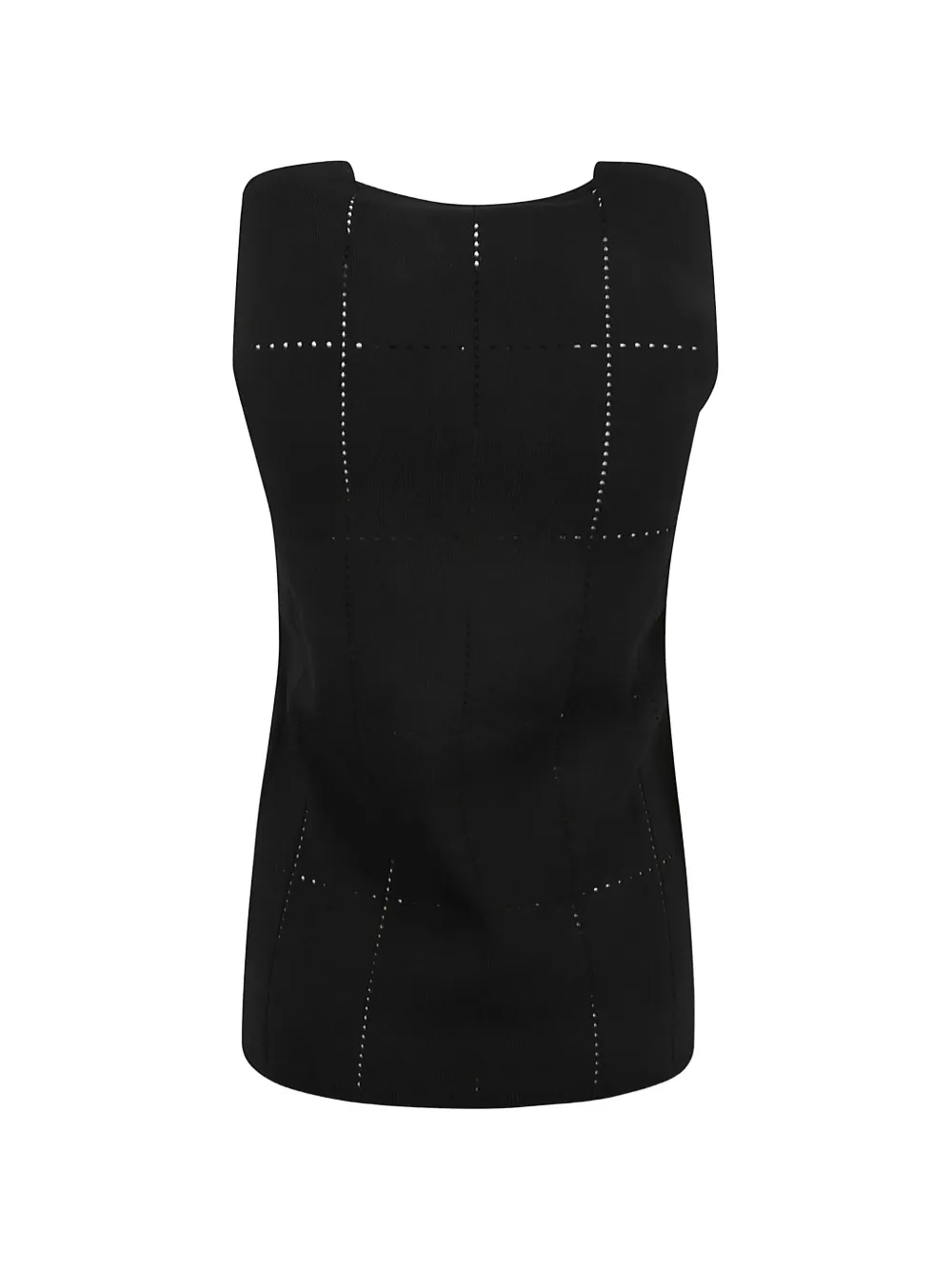  Max Mara Square-neck Tank Top - Black 