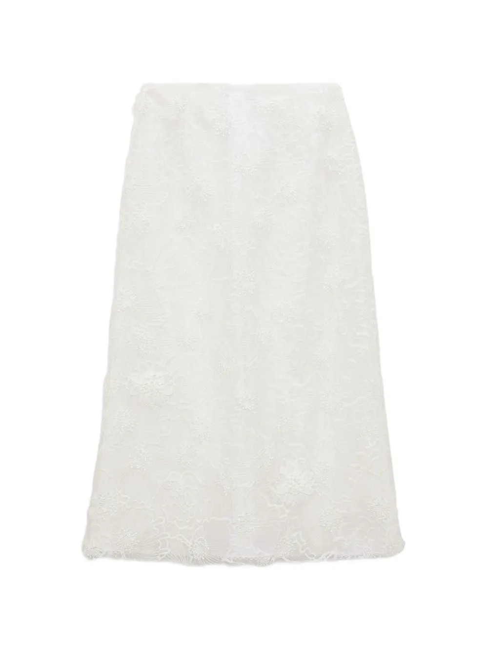 Meadow Floral-Lace Midi Skirt