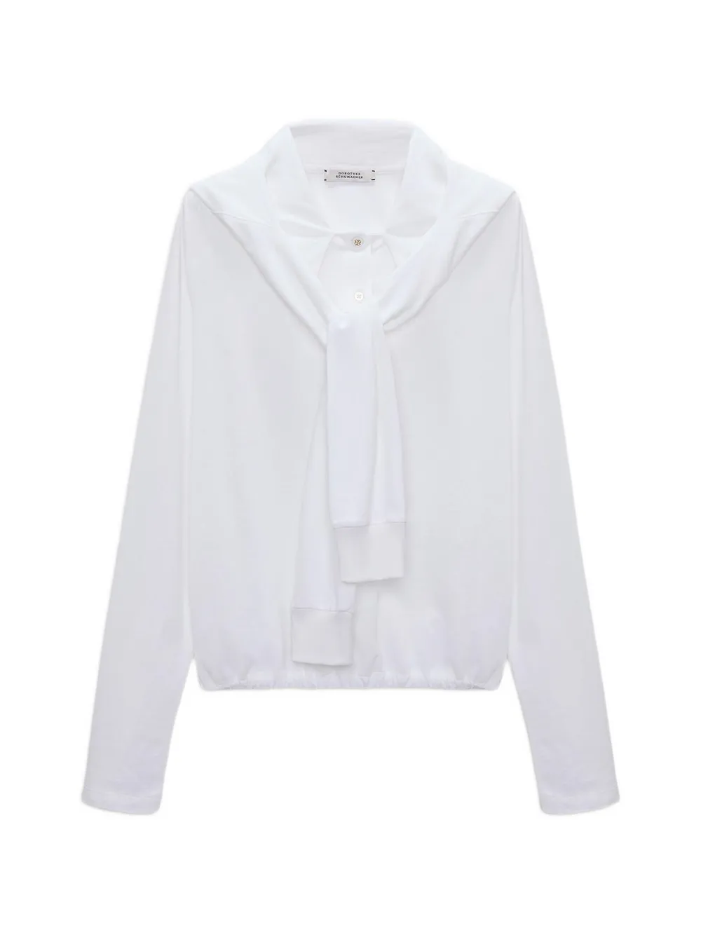 Dorothee Schumacher hooded buttoned hoodie - Bianco