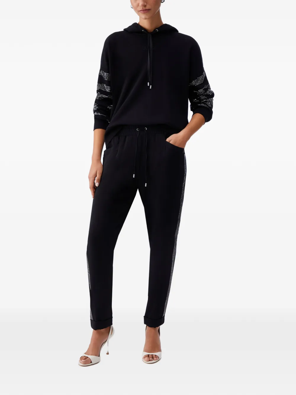 LIU JO Hoodie met trekkoord Zwart