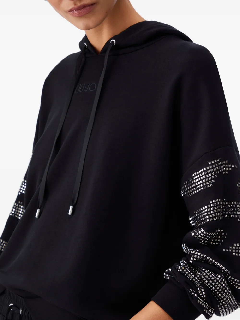 LIU JO Hoodie met trekkoord Zwart