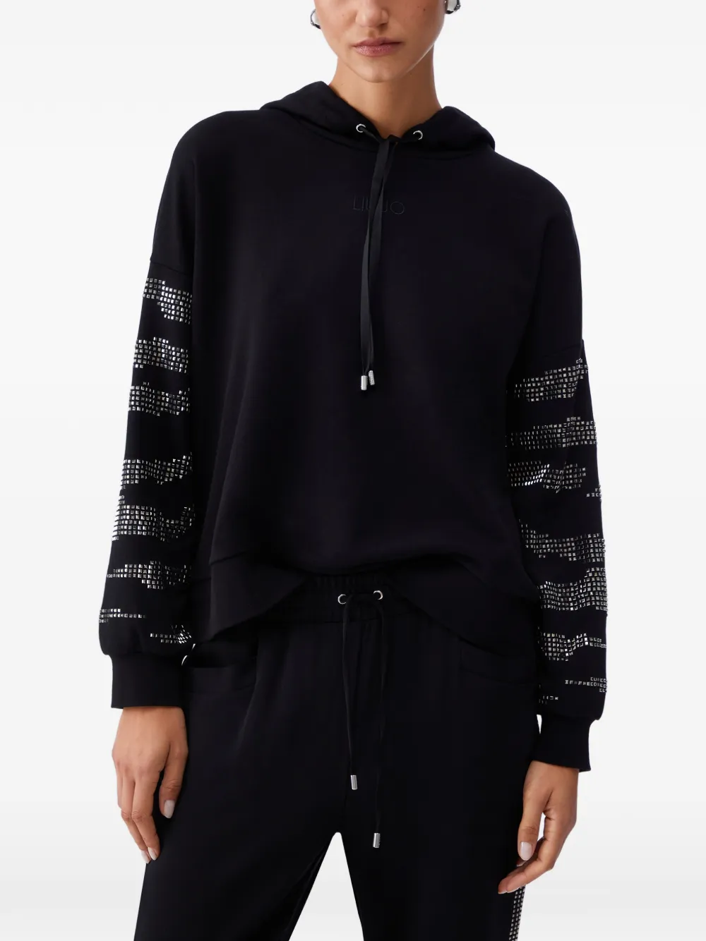LIU JO Hoodie met trekkoord Zwart