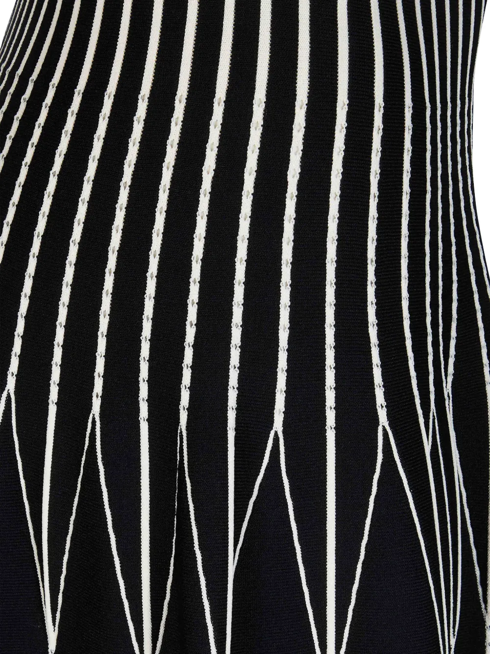  Elisabetta Franchi Knitted Geometric Midi Skirt - Black 