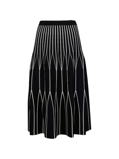 Elisabetta Franchi knitted geometric midi skirt