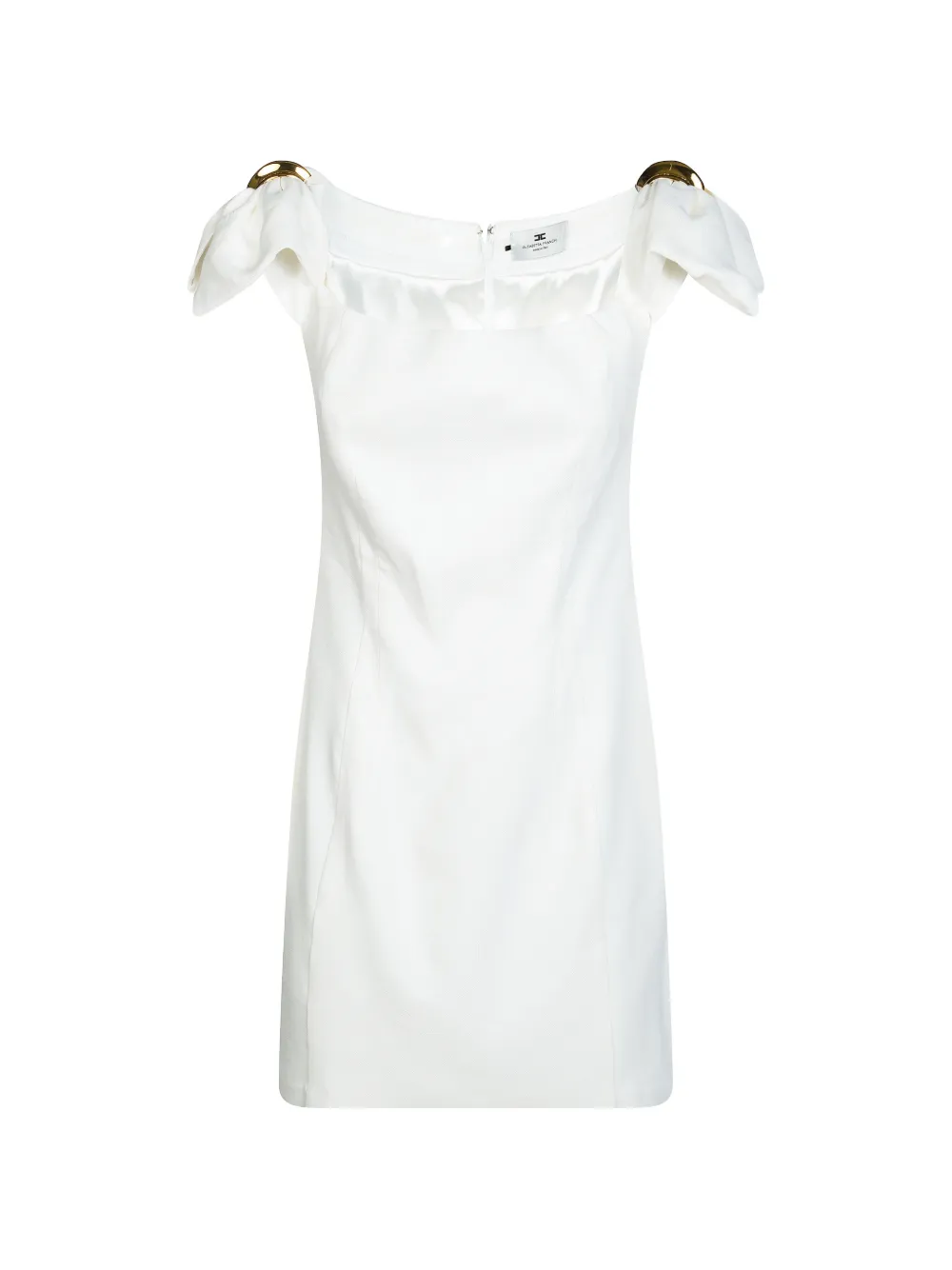 Elisabetta Franchi ring-detail mini dress - Bianco