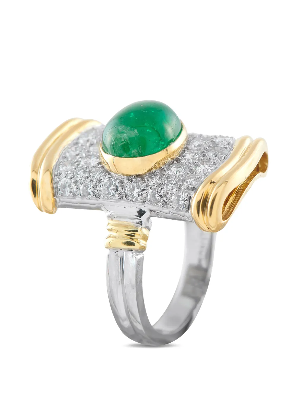 LB Exclusive diamond and emerald ring - Argento