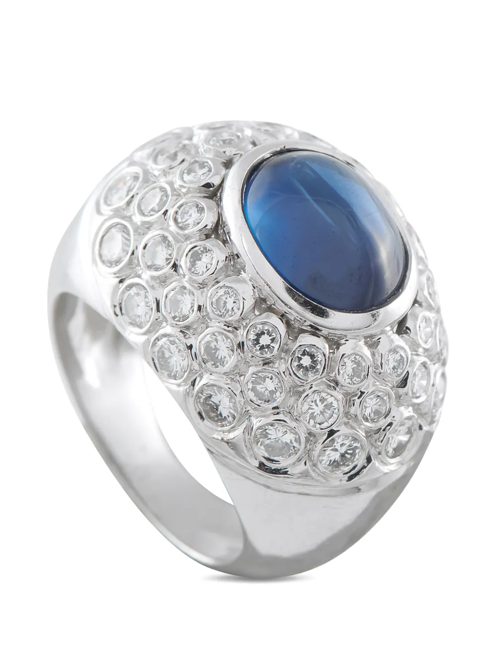 LB Exclusive sapphire diamond platinum ring - Argento