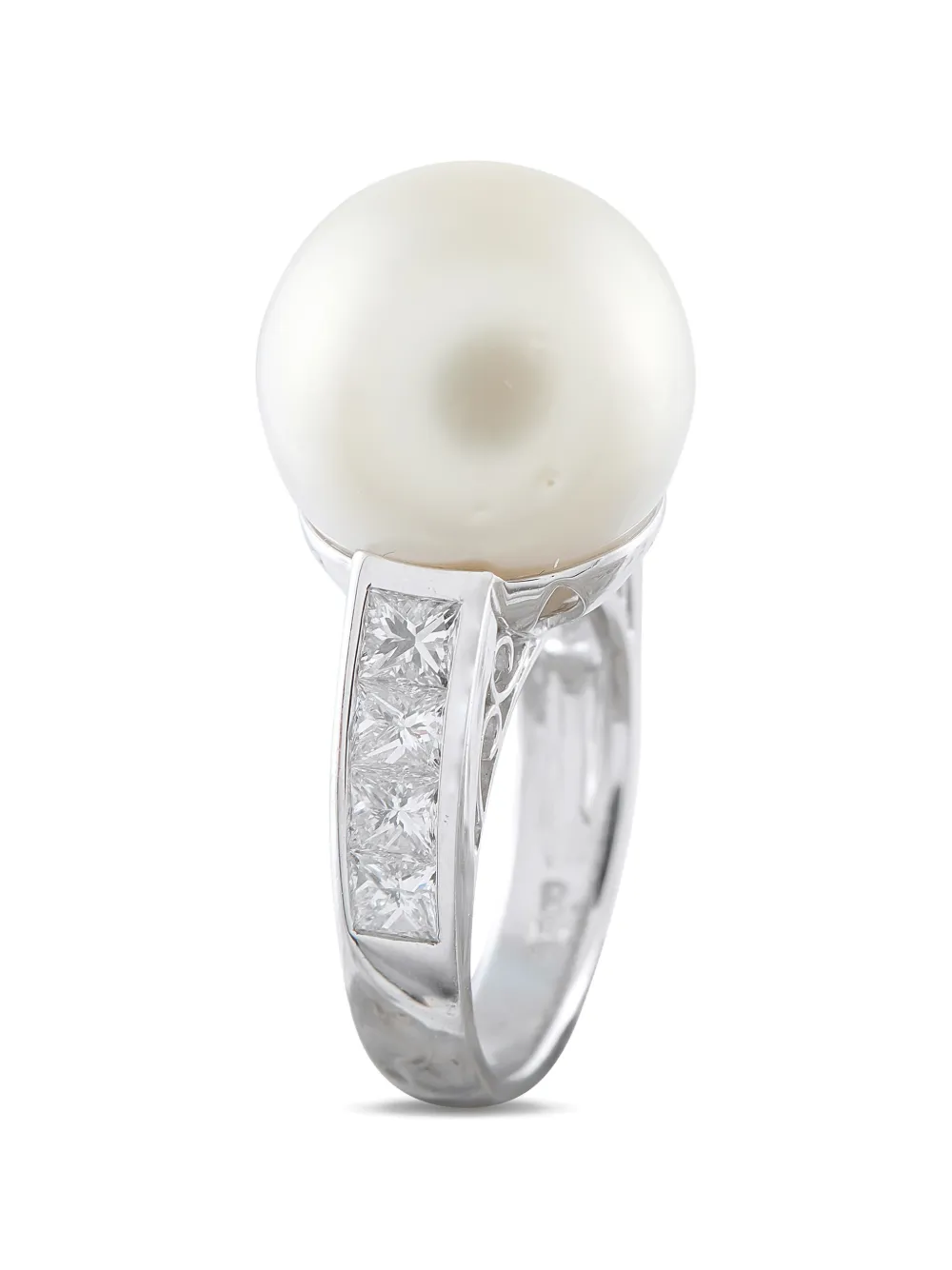 LB Exclusive diamond and pearl ring - Argento