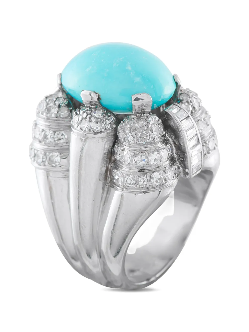 LB Exclusive diamond and turquoise ring - Argento