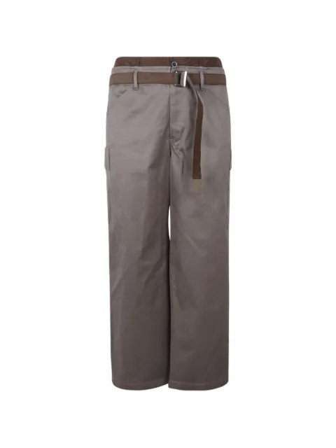 sacai twill cargo trousers