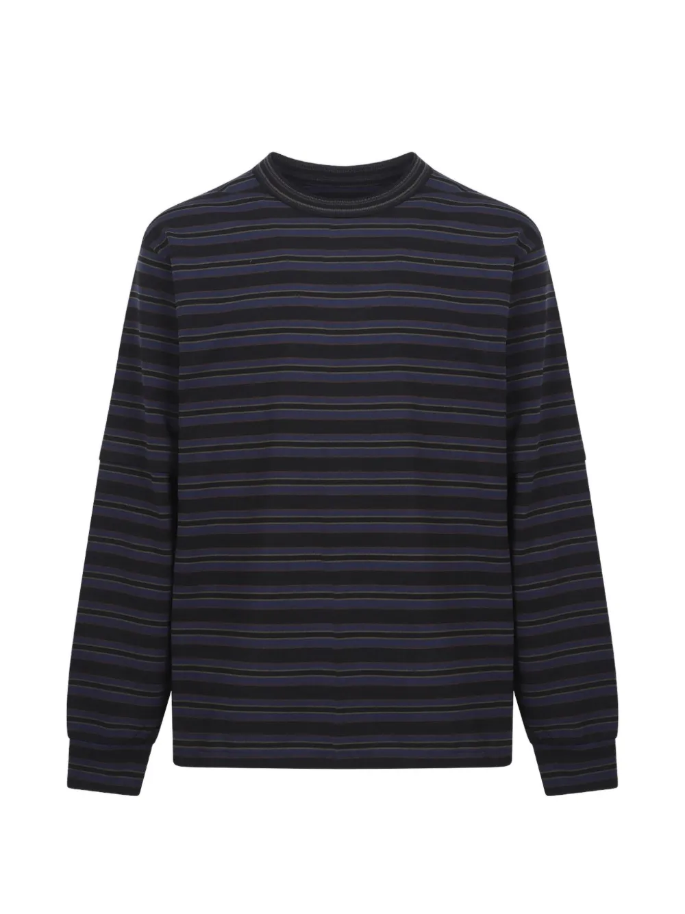 sacai horizontal-stripe long-sleeve T-shirt - Nero